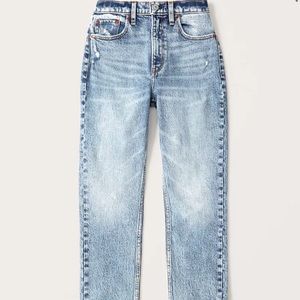 Curve Love High Rise Acid Wash Mom Jeans